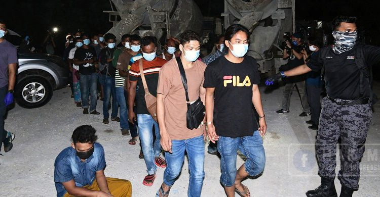 মালয়েশিয়ায় ৬২ বাংলাদেশিসহ ১৫৬ জন অভিবাসী কর্মী গ্রেফতার