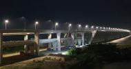 পুরো পদ্মা সেতুর ৪১৫ বাতি আজ সন্ধ্যায় এক সঙ্গে জ্বললো