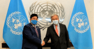 জাতিসংঘ মহাসচিবের সাথে পররাষ্ট্র মন্ত্রী ড. মোমেনের  বৈঠক