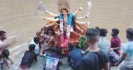প্রতিমা বিসর্জনের মধ্য দিয়ে বিশ্বনাথে শান্তিপূর্ণভাবে দূর্গোৎসব সম্পন্ন