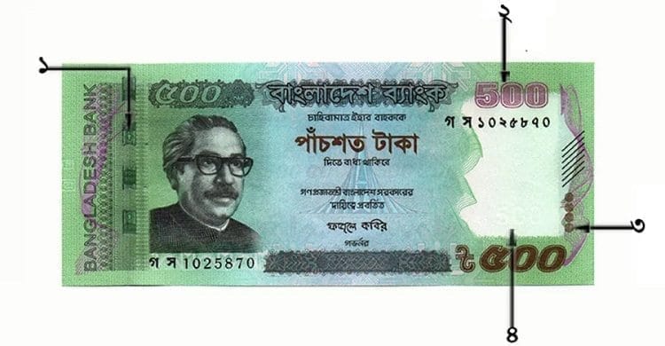 আসল ও নকল টাকা চেনার উপায়