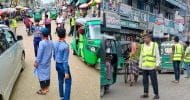 বড়লেখায় সড়কে ট্রাফিক পুলিশের ভূমিকায় শিক্ষার্থী ও নিসচা