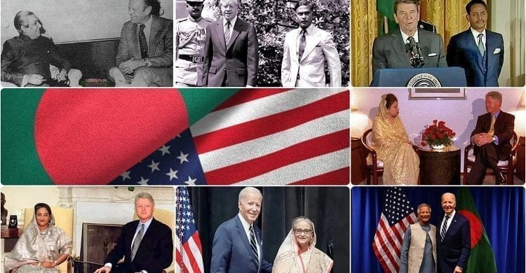 আমেরিকার প্রেসিডেন্টদের সাথে বাংলাদেশের যেসব সরকারপ্রধান বৈঠক করেছেন