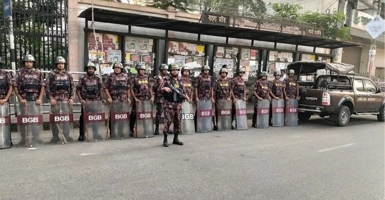 ১২ প্লাটুন বিজিবি মোতায়েন রাজধানীসহ আশপাশের জেলায়